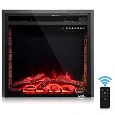 TANGKULA Electric Fireplace Insert 26” Smokeless Modern Electric Fireplace Heater Recessed Free Standing Insert Remote Control Adjustable Time Setting Touch Screen Stove Heater (26") - B07G994544